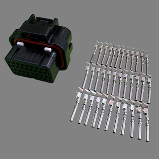 34 pin AMP style "key 1" connector