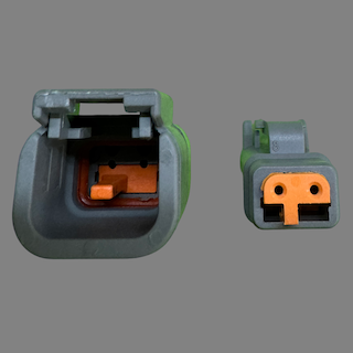 2 pin Deutsch style DTM connector set