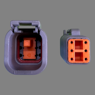 6 pin Deutsch style DTM connector set