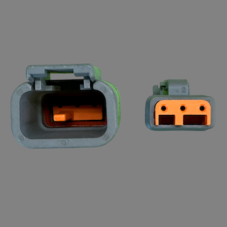 3 pin Deutsch style DTM connector set