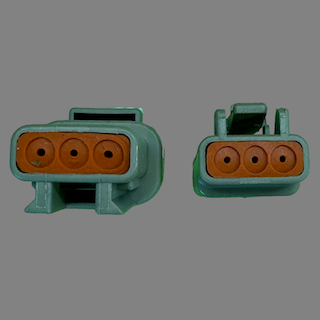 3 pin Deutsch style DTM connector set