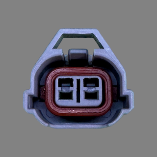 2 pin Denso style low guide connector suits some injectors and Subaru camshaft position sensor
