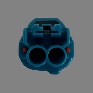 2 pin Denso style blue left guide female connector