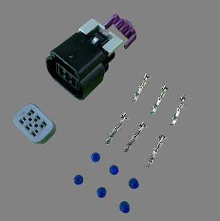 6 pin Delphi style connector suits GM GenIV LS LS2 L76 L77 L98 DBW throttle bodies