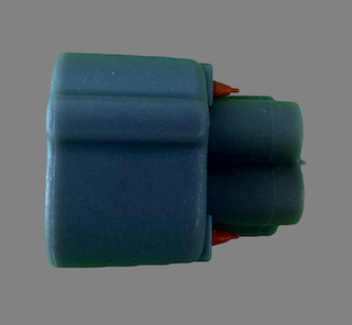 2 pin Denso style right guide connector suits Toyota transmission speed sensors, air valves, Subaru VVT solenoids and Lexus rear indicator sockets