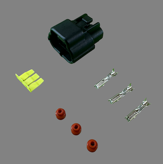 3 pin connector suits Subaru TPS, Volvo eccentric shaft sensor, Toyota sensors
