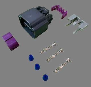 3 pin Delphi style connector suits Continental flex fuel sensors