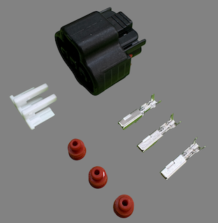 3 pin Denso style connector suits some Toyota MAP sensors, Cummins DPF sensor, Suzuki APS sensor