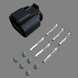 6 pin Bosch style connector suits LS 4.9 wideband O2 sensor