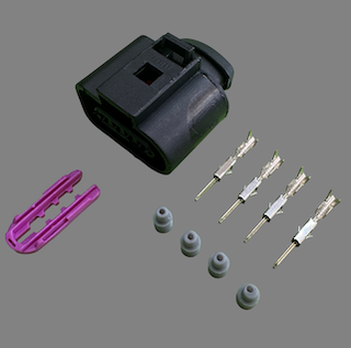 4 pin Bosch style connector suits some Audi and Volkswagen coils and MAP sensors (29.5mm width)