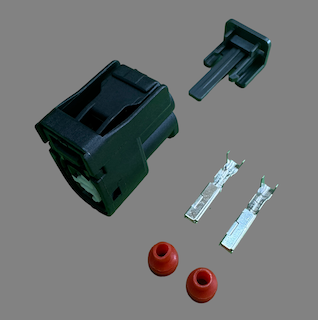 2 pin Denso style connector suits some Mazda and Toyota ignition coils and FG Falcon air con compressor