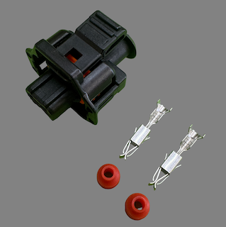2 pin Bosch style connector suits some Holden alternators, coolant temp sensors and knock sensors and some diesel injectors