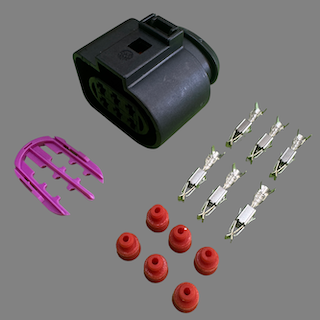 6 pin Bosch style connector suits LS 4.2 wideband O2 sensor