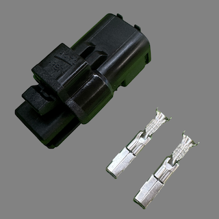 2 pin Delphi style connector suits some Mini VCT actuators