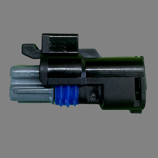 2 pin Delphi style connector suits some Mini, Ford, Fiat, Peugeot, Rangerover and Volvo oil pressure switches