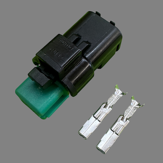 2 pin Delphi style connector suits some Mini coolant temp sensors