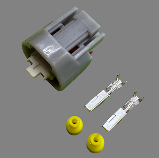 2 pin Denso style left guide connector suits Toyota transmission speed sensors and some air valves
