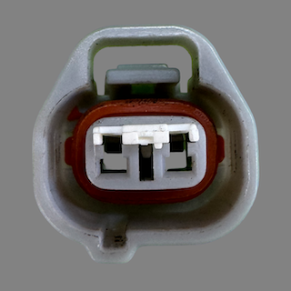 2 pin Denso style left guide connector suits Toyota transmission speed sensors and some air valves