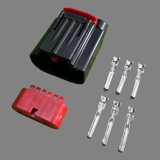 6 pin TE Connectivity style connector suits Ford FG Falcon and GM/Holden Alloytec throttle bodies