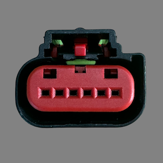 6 pin TE Connectivity style connector suits Ford FG Falcon and GM/Holden Alloytec throttle bodies