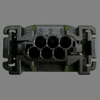 6 pin Bosch style connector suits some Bosch DBW throttle bodies and BMW active steering