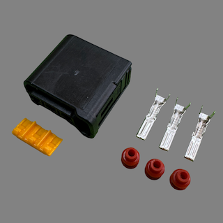 3 pin Furukawa style black connector suits some Subaru ignition coils