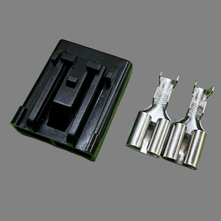2 pin TE Connectivity style connector suits some Walbro, Denso and Bosh fuel pumps
