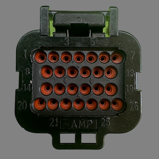 26 pin AMP style "key 2" connector