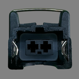 2 pin Bosch style compact connector suits some injectors, VCT solenoids and knock sensors