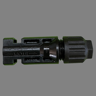 1 pin MC4 style female connector with locking tab