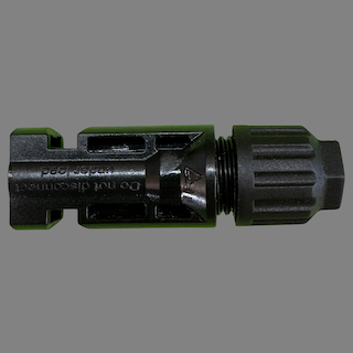 1 pin MC4 style female connector with locking tab