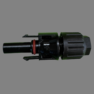 1 pin MC4 style male connector with locking tab