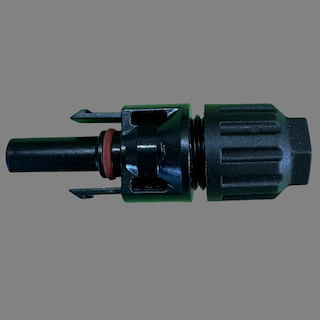 1 pin MC4 style male connector with locking tab