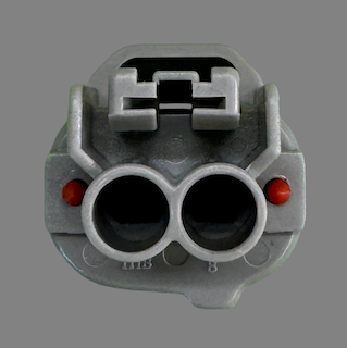 2 pin Denso style left guide connector suits some Toyota vacuum solenoids and switching valves