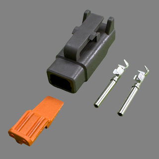 2 pin Deutsch style DTM male connector