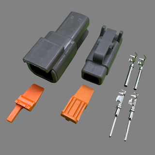 2 pin Deutsch style DTM connector set