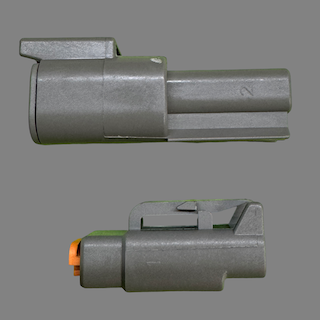 2 pin Deutsch style DTM connector set
