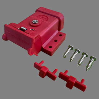 Red Anderson cover with LED suits 50a Anderson connectors