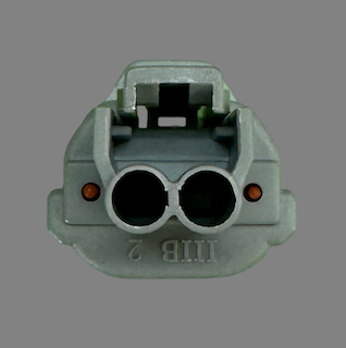 2 pin Denso style low guide connector suits some injectors and Subaru camshaft position sensor