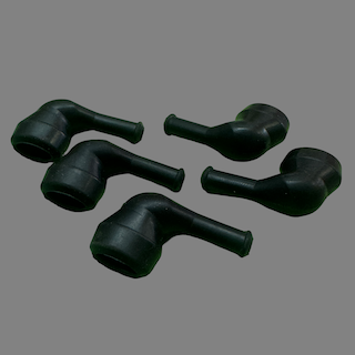 90 degree rubber boot to suit 2 pin Bosch style connectors 5 pack