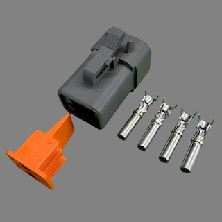 4 pin Deutsch style DTP male connector