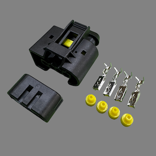 4 pin Bosch style connector suits some BMW active steering, Porsche coils and water pumps