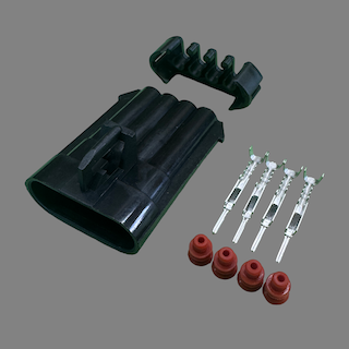 4 pin Delphi style male connector suits some Holden and GM LS1 O2 sensors and LS1 coil plugs