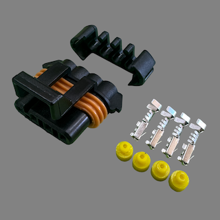 4 pin Delphi style female connector suits some Holden and GM LS1 O2 sensors and LS1 coils