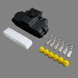6 pin Yazaki style connector suits some Subaru and Mazda DBW pedals and Mitsubishi EVO X throttle body