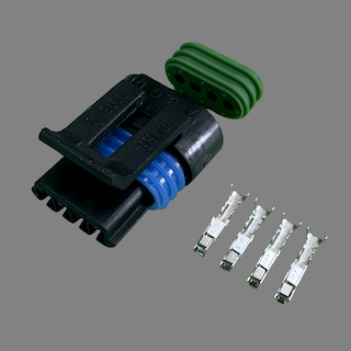 4 pin Delphi style connector suits some LS IAC valves