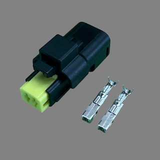 2 pin Delphi style connector suits some Landrover oil pressure switches