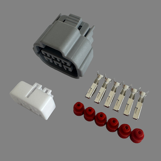 6 pin Sumitomo style connector suits some Denso DBW throttle bodies and Hino/Toyota N04C VNT actuators