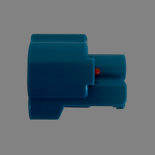 2 pin Denso style blue left guide female connector