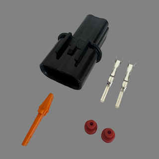 2 pin KUM KET Korea Electric Terminal style male connector